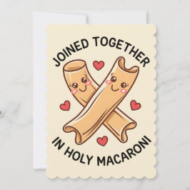Cartão De Festividades Juntos No Sagrado Casamento Engraçado De Macaroni