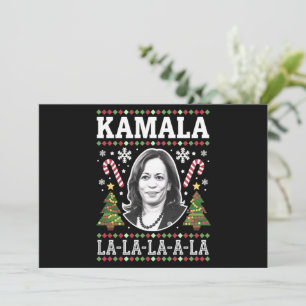 Cartão De Festividades Kamala Harris 2024 Natal Vírgula La Xmas