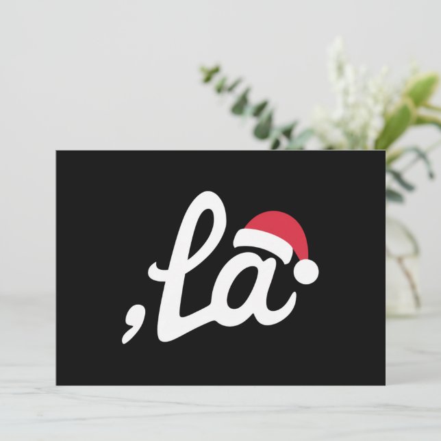 Cartão De Festividades Kamala Harris engraçada 2024 Comma La Natal (Em pé/Frente)