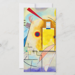Cartão De Festividades Kandinsky Amarelo-Vermelho-Azul