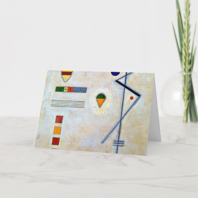 Cartão De Festividades Kandinsky - Von-Zu, famoso trabalho de arte abstra (Frente)