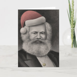 Cartão De Festividades Karl Marx como o papai noel 1