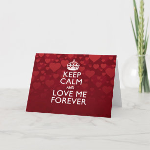 Cartão De Festividades Keep Calm And Love Me Forever Decor