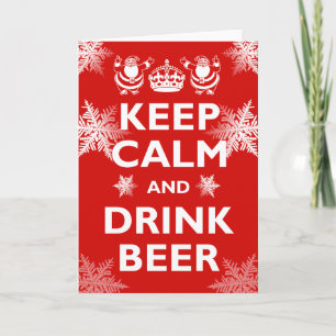 Cartão De Festividades Keep Calm & Drink Beer