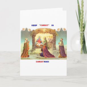 CARTÃO DE FESTIVIDADES KEEP CHRIST IN CHRISTMAS CHRISTMAS CARD