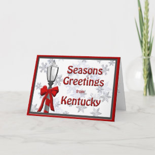 Cartão De Festividades Kentucky Seasons Greetings Lamp Snowflake