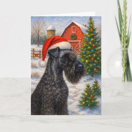 Cartão De Festividades Kerry Blue Terrier Holiday Card
