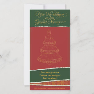 Cartão De Festividades Kerstkaart met kerstboom