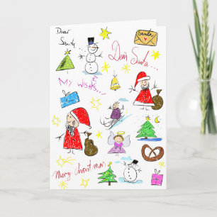 Cartão De Festividades Kids Art Christmas Card for the Holidays