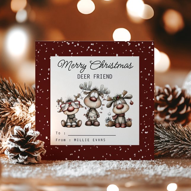 Cartão De Festividades Kids Classroom Deer Themed (Criador carregado)