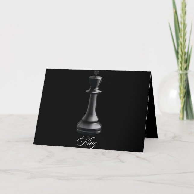Cartão De Festividades King Chess Piece Halloween Figurume Chess Lover (Frente)