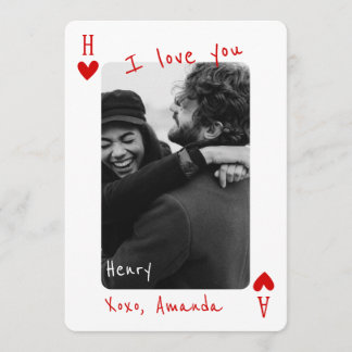 Cartão De Festividades king Of My Heart Personalized Photo 