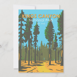 Cartão De Festividades Kings Canyon National Park General Grant Vintage