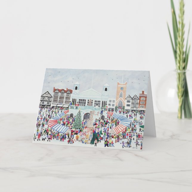 Cartão De Festividades Kingston Market Surrey (Frente)