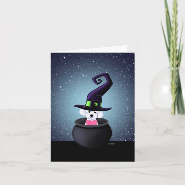 Cartão De Festividades KiniArt Bichon Furgeen (Frente)