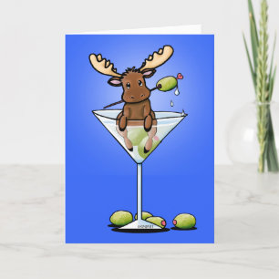 Cartão De Festividades KiniArt Moose Martini