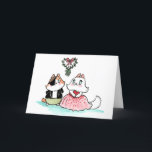 Cartão De Festividades Kit e Angora sob o mistério<br><div class="desc">Mande um pouco de drama e romance nesta temporada de festas! Dentro à esquerda do vazio.</div>