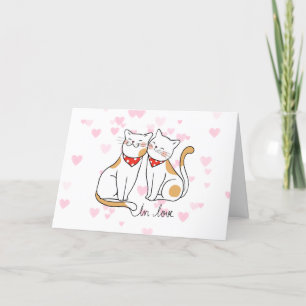 Cartão De Festividades Kitty Cat Purrfect Love Romantic Valentine Card