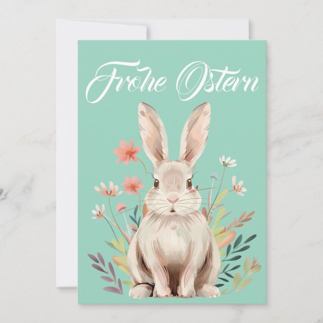 Cartão De Festividades Klassische Osterkarte "Frohe Ostern" (Frente)