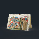 Cartão De Festividades Knight Cifar Watches the Enemy Camp Play Chess<br><div class="desc">The Knight of Cifar refers to the Arthurian legends contained in the Book of the Grail. .Digital elaboration and collage by Bulgan Lumini based on miniatures of Arthurian Legends,  French Manuscripts 14th century</div>