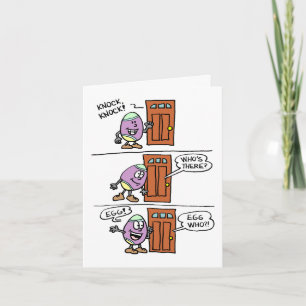 Cartão De Festividades Knock Knock Egg-cited About Easter Greeting Card