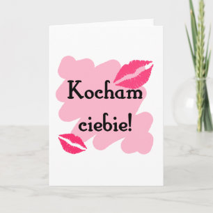Cartão De Festividades Kocham ciebie - Polish I love you