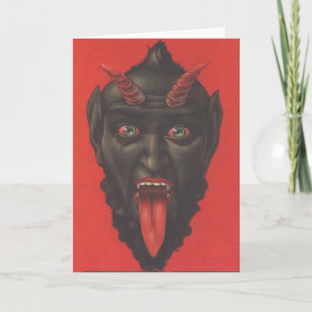 Cartão De Festividades Krampus (Frente)