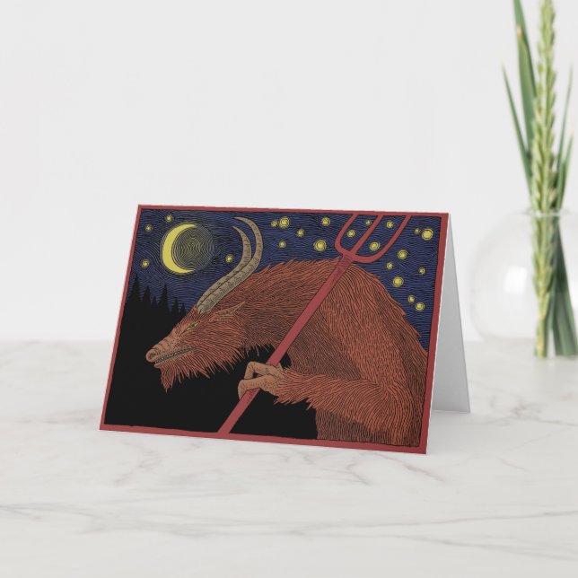 Cartão De Festividades Krampus (Frente)