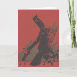 Cartão De Festividades Krampus Castigando Adultos Maus