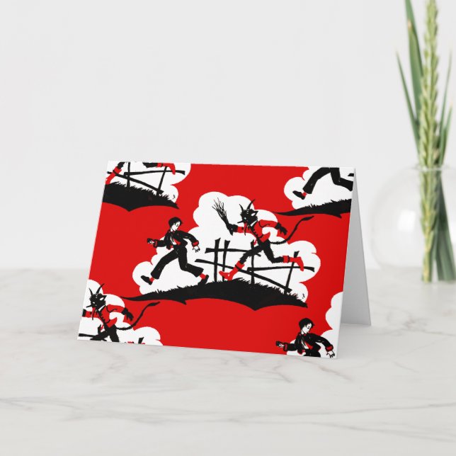 Cartão De Festividades krampus de natal (Frente)