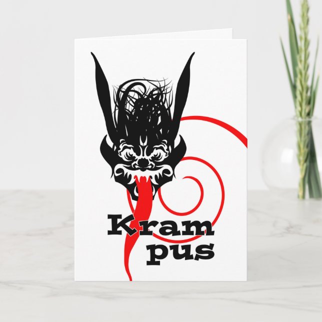 Cartão De Festividades Krampus está chegando, besta Krampusnacht com líng (Frente)