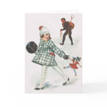 Krampus Perseguindo uma Menina com Boneca