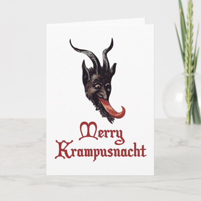 Cartão De Festividades Krampusnacht alegre (Frente)