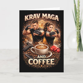 Cartão De Festividades Krav Maga and Coffee