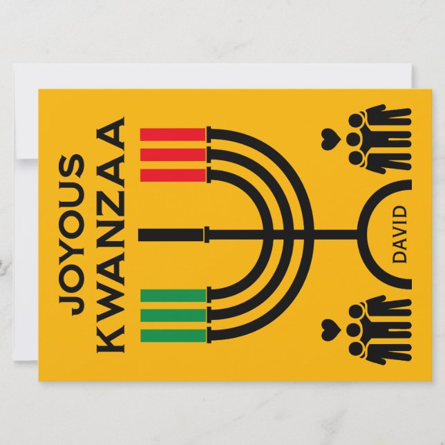 Cartão De Festividades Kwanzaa Alegre (Frente)