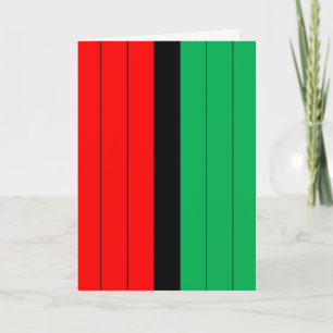 Cartão De Festividades Kwanzaa Colors Red Black Green Stripes Padrão