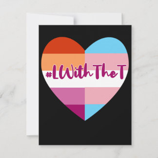 Cartão De Festividades L Com os T - lésbicas apoiam os trans rights LGBTQ