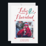 Cartão De Festividades La Caligrafía | Feliz Navidad de Acuarela y<br><div class="desc">Hecha do caligrafía do la do acuarela y do la do engodo de Tarjeta de Navidad um foto lugar do una do un para do mano y</div>