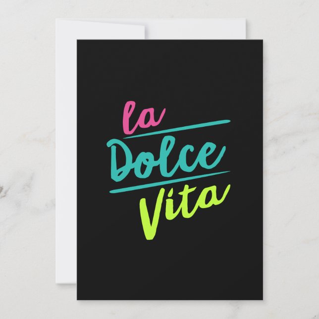 Cartão De Festividades La Dolce Vita (Frente)