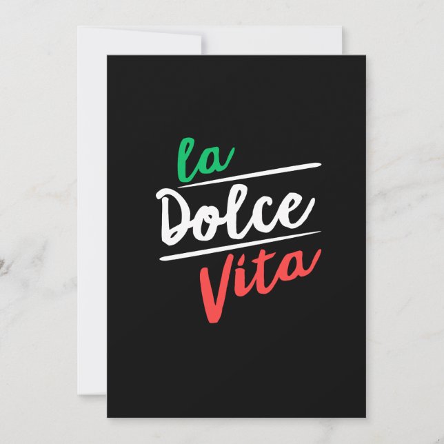 Cartão De Festividades La Dolce Vita (Frente)
