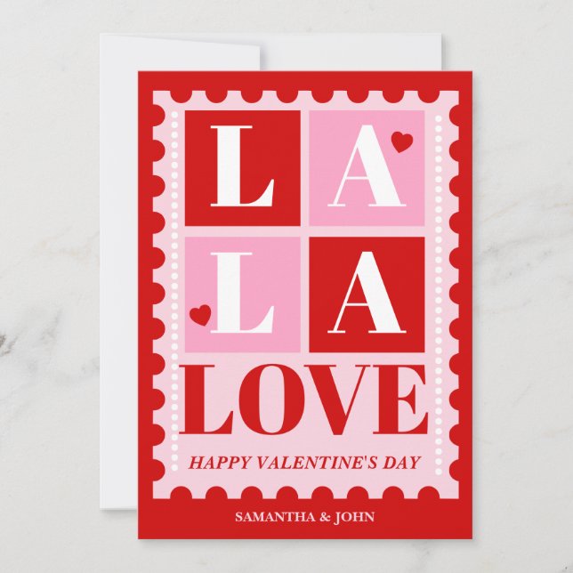 Cartão De Festividades La La Love Funny Valentine’s Day Card (Frente)