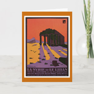 Cartão De Festividades La Syrie et Le Liban Vintage Travel Poster