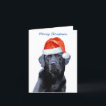Cartão De Festividades Laboratório Preto Feliz Natal Labrador Cão Papais<br><div class="desc">Envie Cartões de natal com este cartão de cachorro de Papais noeis Negradores.Interior: Feliz Natal - Feliz ano novo. Personalize com seu nome de família e nomes, ou exclua se quiser escrever manualmente. Este cartão de Natal preto de labrador será um favorito entre os amantes do labrador. Visite nossa coleção...</div>