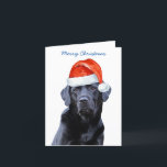 Cartão De Festividades Laboratório Preto Feliz Natal Labrador Cão Papais<br><div class="desc">Envie Cartões de natal com este cartão de cachorro de Papais noeis Negradores.Interior: Feliz Natal - Feliz ano novo. Personalize com seu nome de família e nomes, ou exclua se quiser escrever manualmente. Este cartão de Natal preto de labrador será um favorito entre os amantes do labrador. Visite nossa coleção...</div>