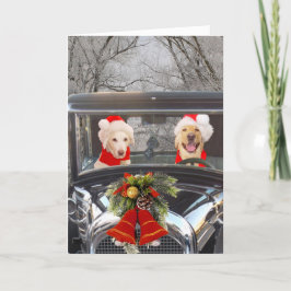 Cartão De Festividades Laboratórios de Natal no Carro