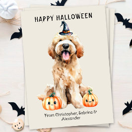 Cartão De Festividades Labradoodle Dog Happy Halloween