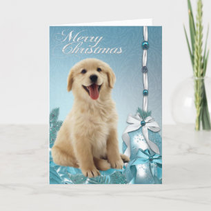 Cartão De Festividades Labrador Golden Retriever Christmas Cards