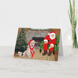 Cartão De Festividades Labrador Retriever Amarelo Natal