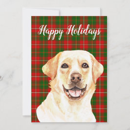 Cartão De Festividades Labrador Retriever Cão Personalizado em Aquarela