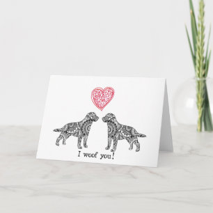 Cartão De Festividades Labrador Retriever Valentine's Day Card